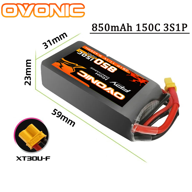 OVONIC 150C 850mAh Lipo Bateri - Drone Battery 3S avaliação e preço
