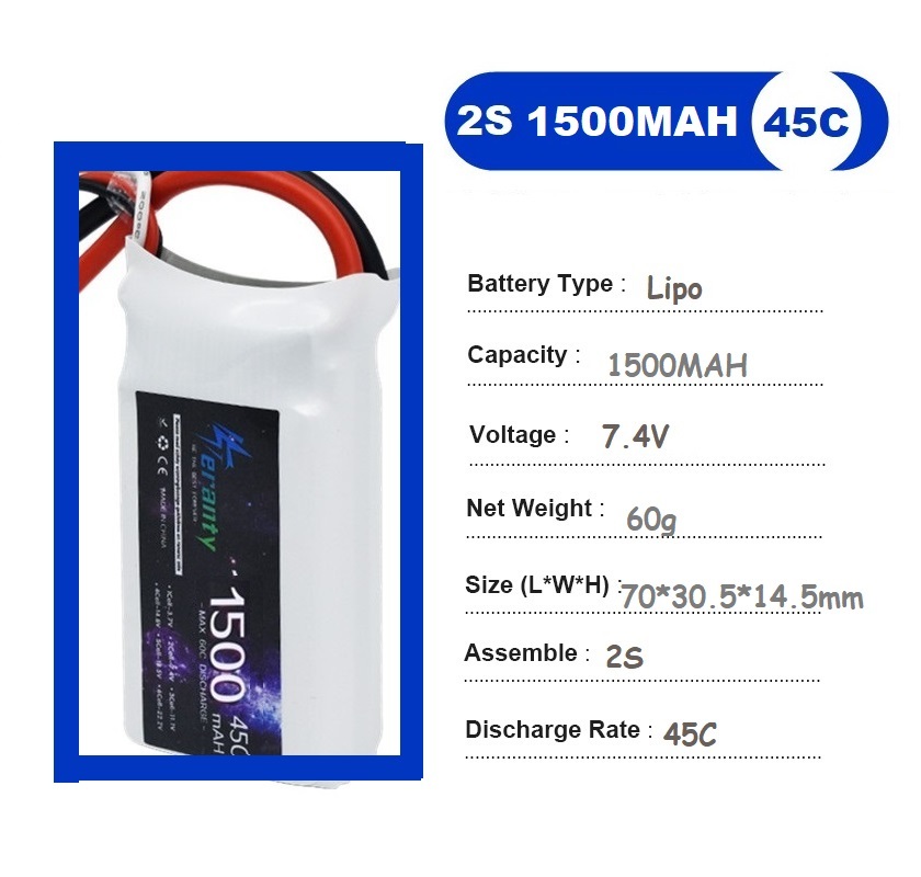 2 peças 7.4v lipo 2s bateria 1 - Drone Battery 4S avaliação e preço