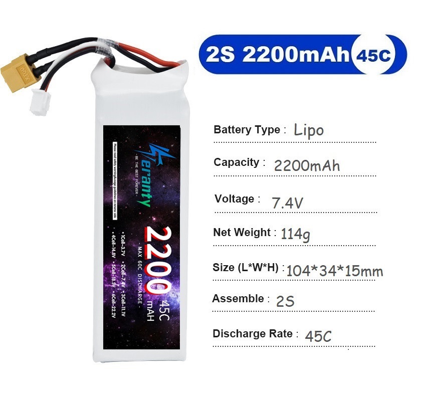 2 peças 7.4v lipo 2s bateria 1 - Drone Battery 4S avaliação e preço